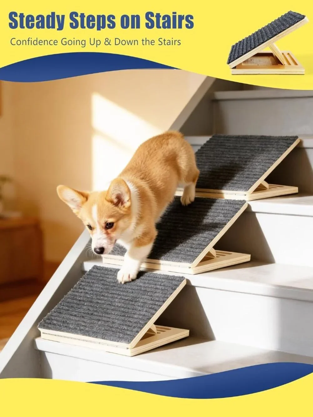 Pet Stair Ramp for Small Dogs, 4 Pack